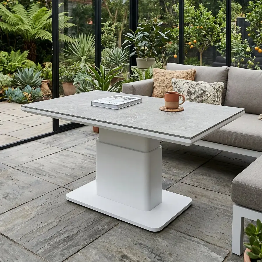 LUKA Adjustable Height Tables, White - Image 3