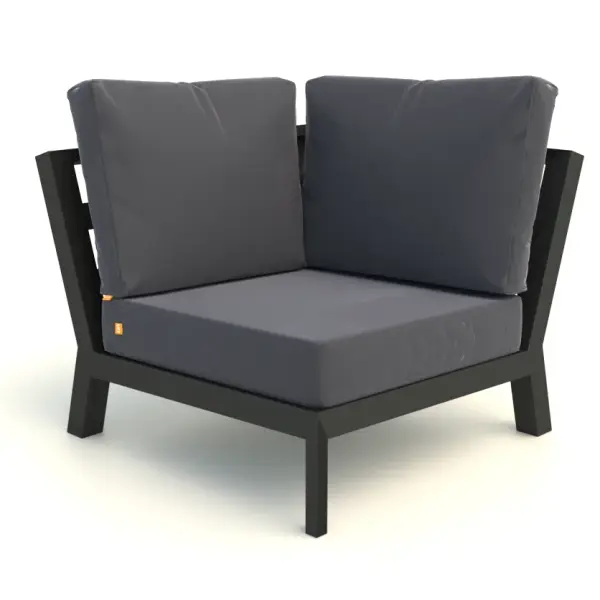 The Timber Corner Chair combines contemporary design with exceptional durability. Featuring powder-coated aluminum construction, quick-drying Textilene sling, and Sunbrella cushions for superior weather resistance.