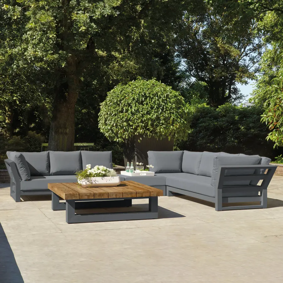 Nevada Large Corner Conversation Set with Ottoman - Image 2