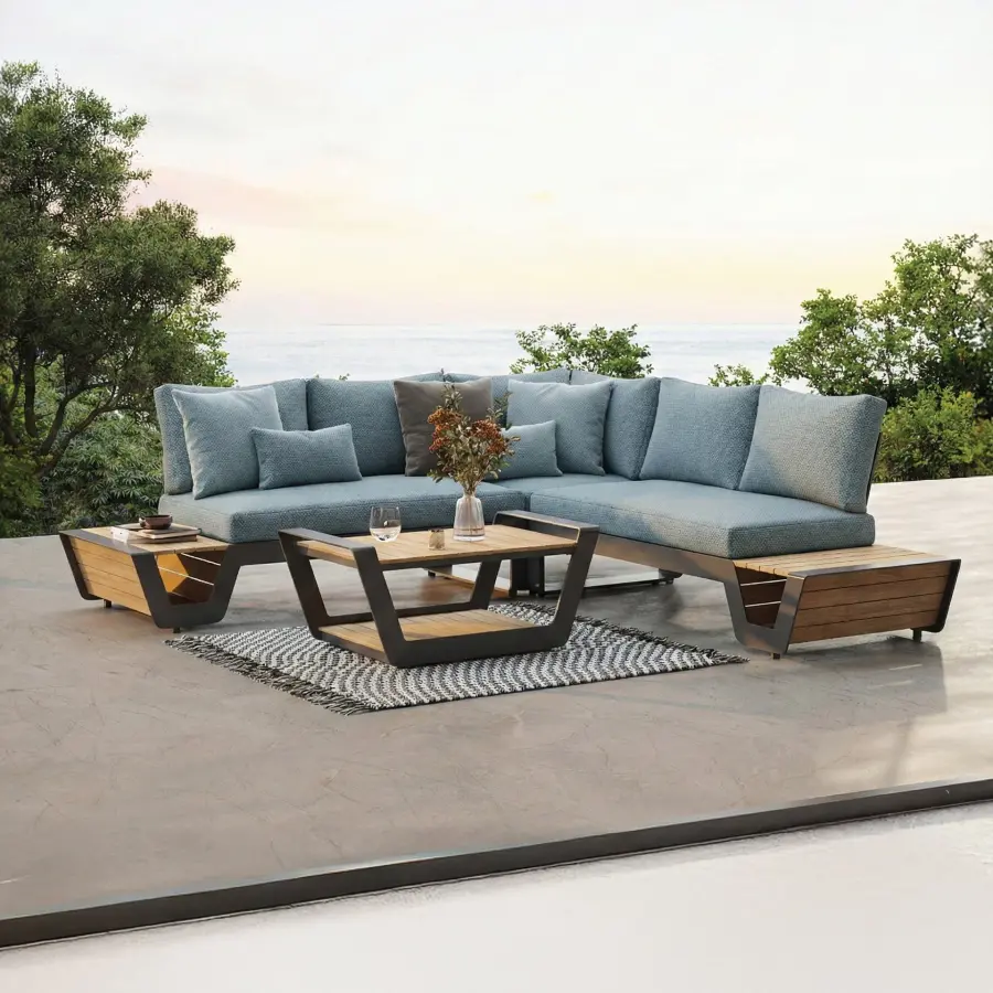 V-Style 4 Piece Corner Sectional Set - Image 1