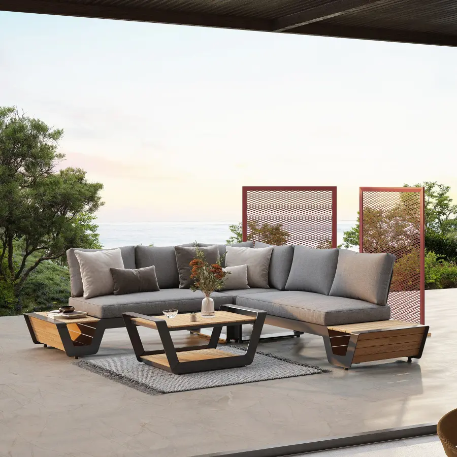 V-Style 4 Piece Corner Sectional Set - Image 2