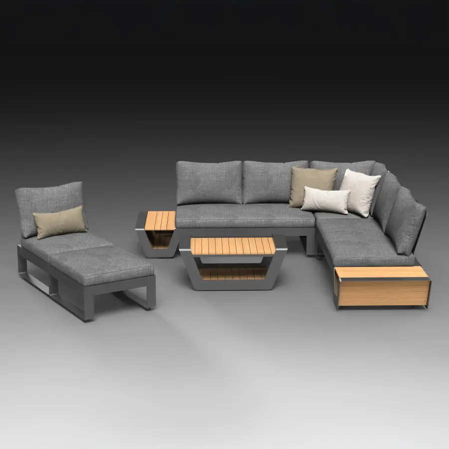 V-Style 6-Piece Corner Sectional Set - Image 4