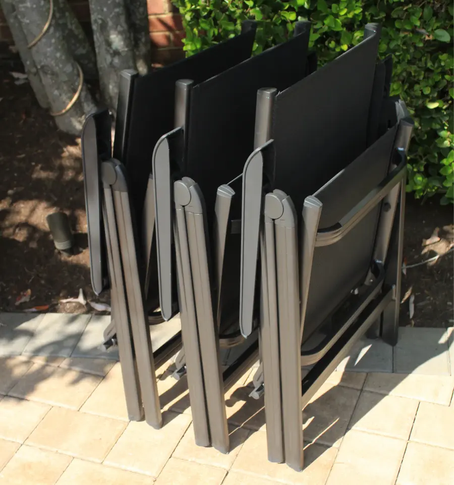 Basic Plus 5-Piece Outdoor Dining Set with Multi-Position Chairs - Image 3