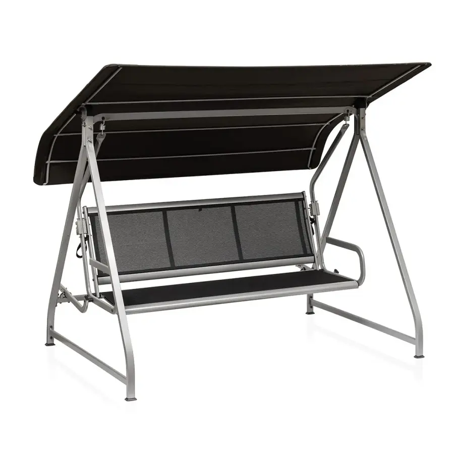 Paradiso 3-Seater Reclining Swing/Daybed - Silver/Anthracite - Image 2
