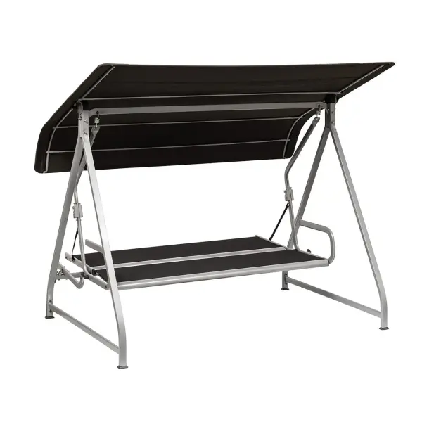 Paradiso 3-Seater Reclining Swing/Daybed - Silver/Anthracite - Image 4