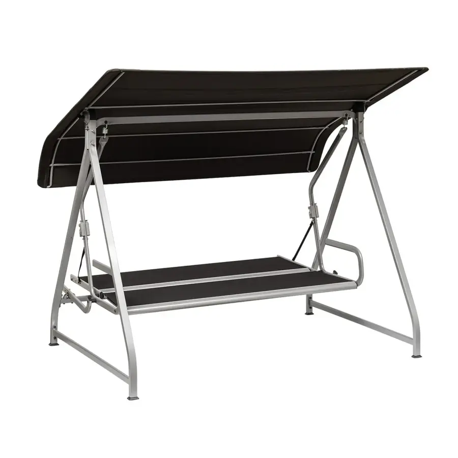Paradiso 3-Seater Reclining Swing/Daybed - Silver/Anthracite - Image 4