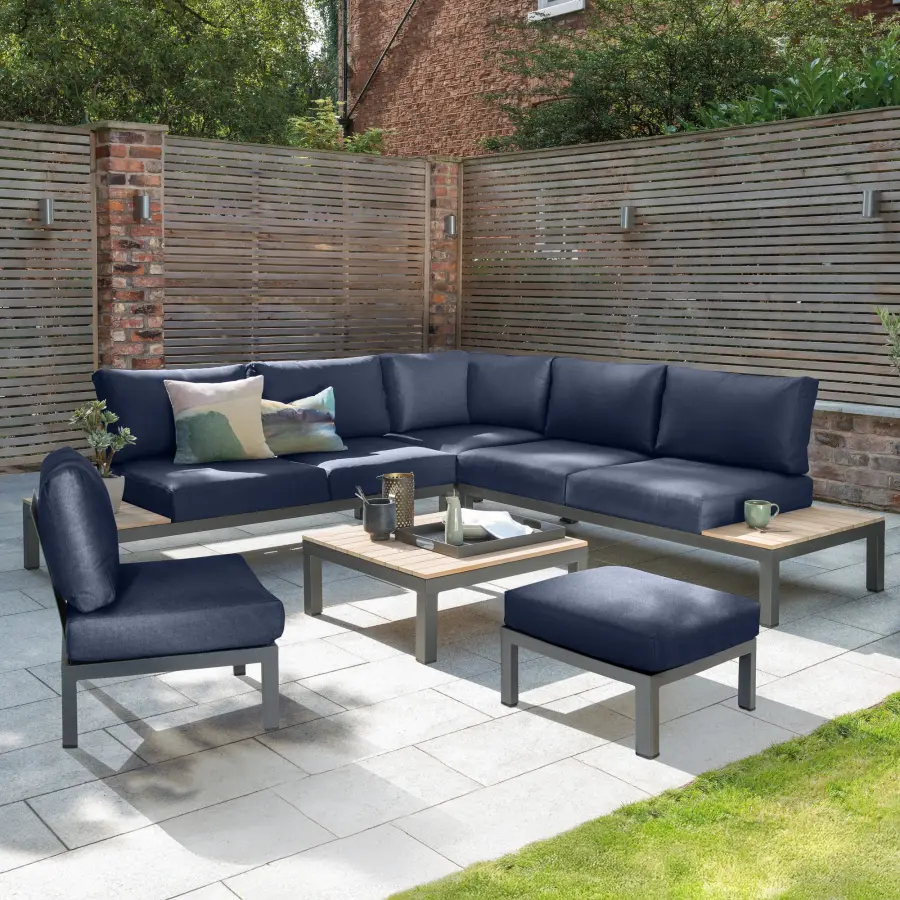Elba Corner 6-Piece Modular Outdoor Lounge Set - Image 2