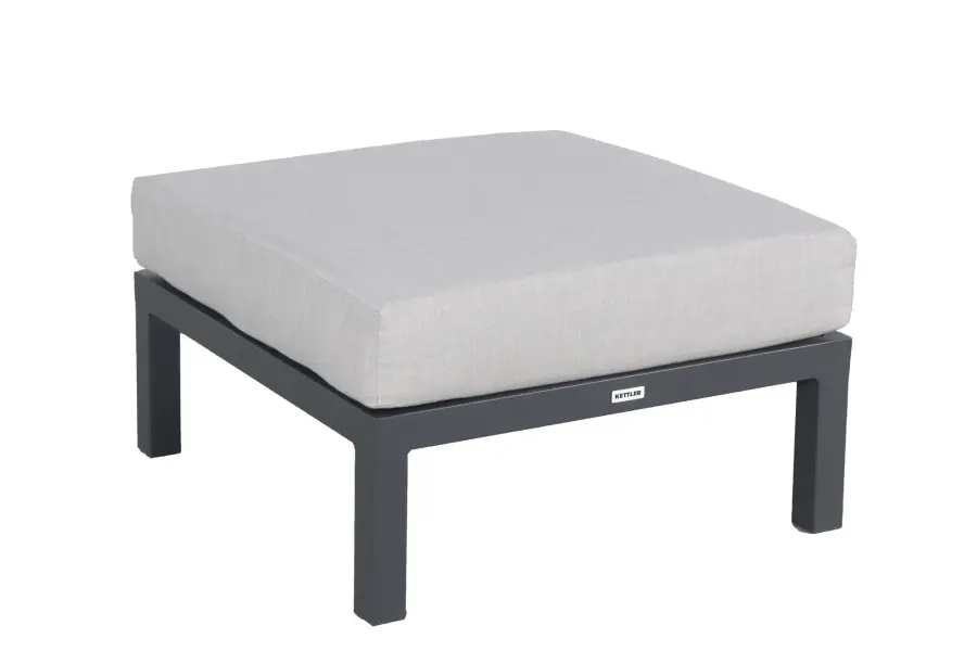 Elba Aluminum Lounge Ottoman with Cushion - Image 1