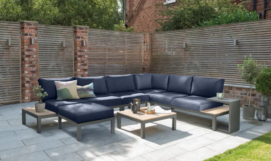 Elba Aluminum Lounge Ottoman with Cushion - Image 3