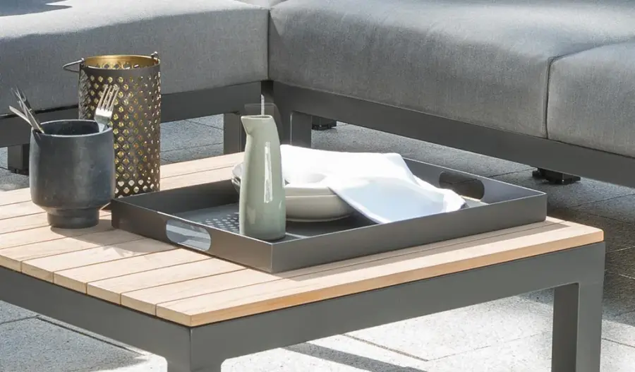 Elba Powder Coated Aluminum Serving Tray - Image 2