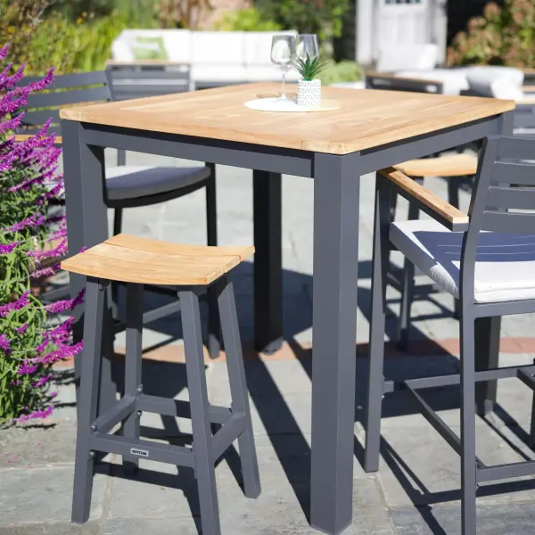Elba 5-Piece Outdoor Bar Set with Arm Chairs - Image 10