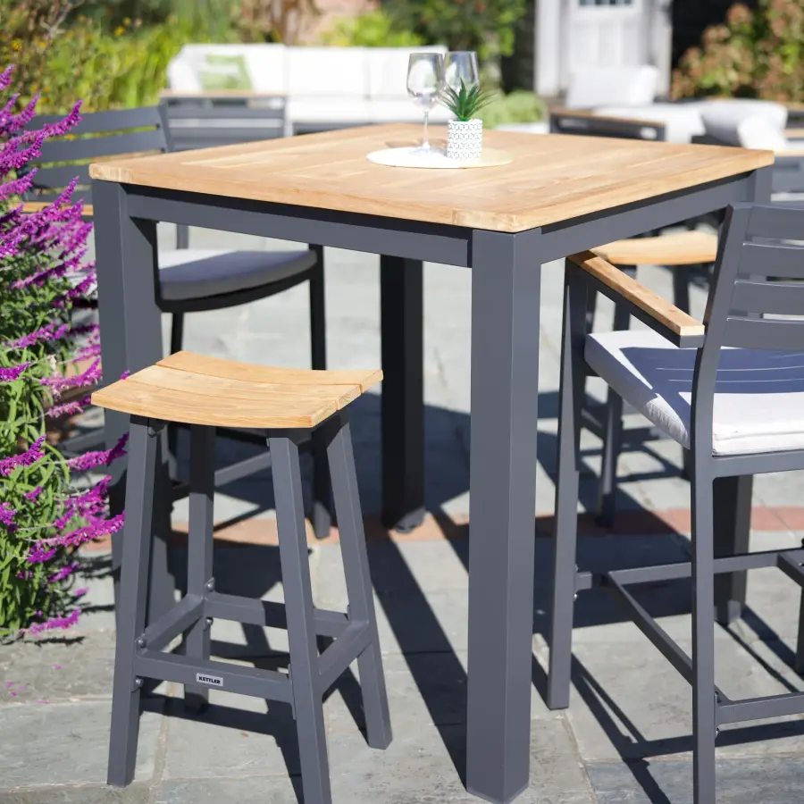 Elba 5-Piece Outdoor Bar Set with Arm Chairs - Image 10