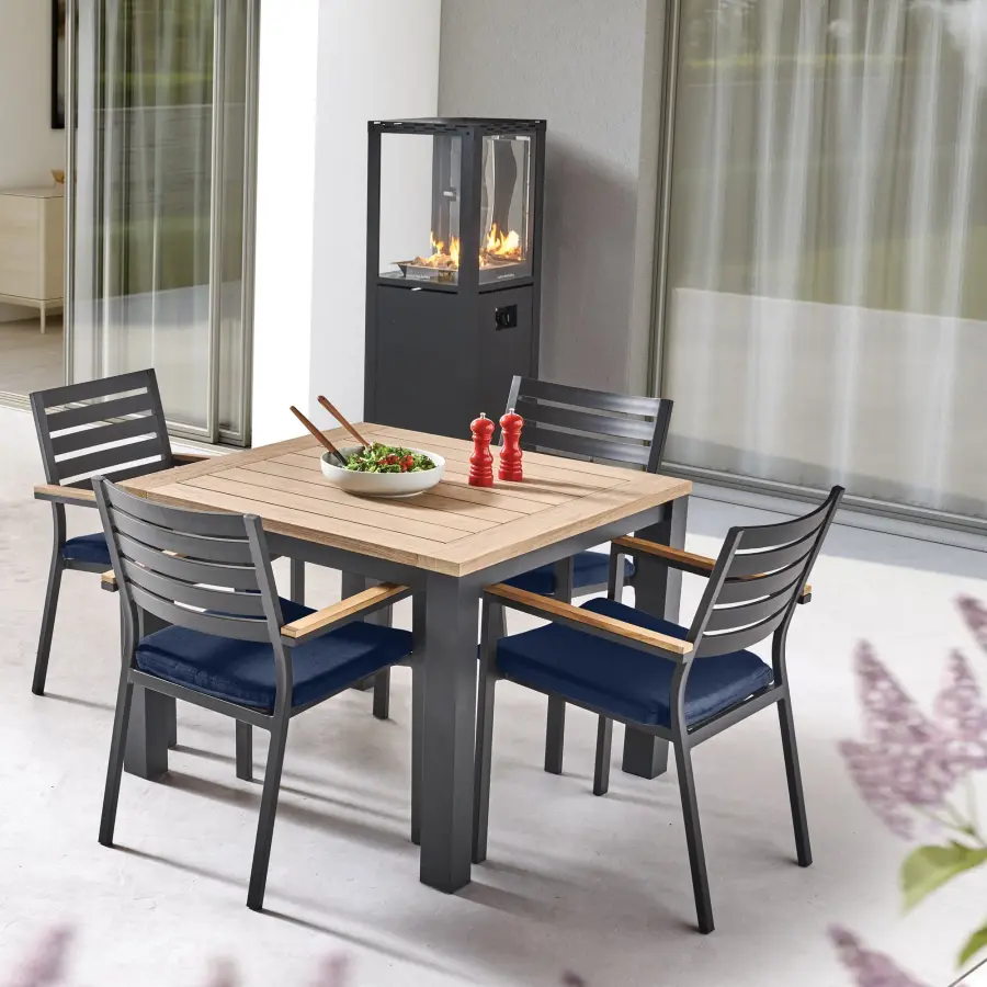 40-Inch Elba Dining Table with Teak Top - Image 3