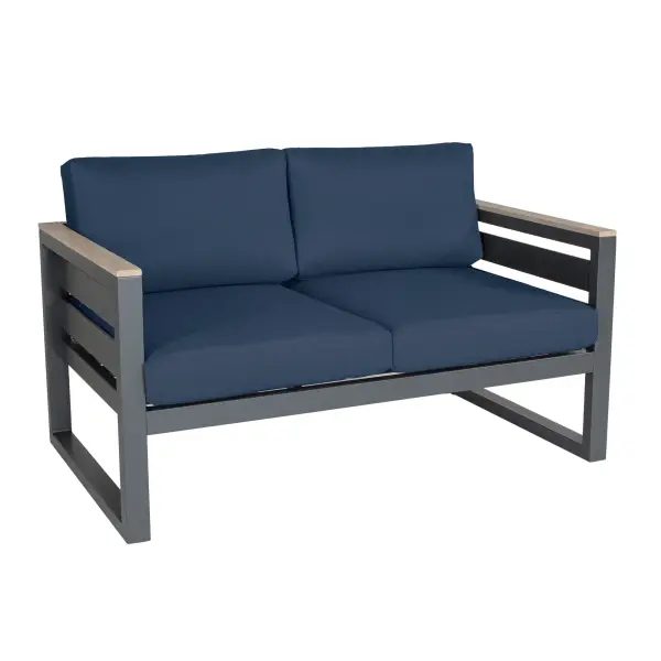 Elba Comfort Loveseat with Teak Accents - Image 3