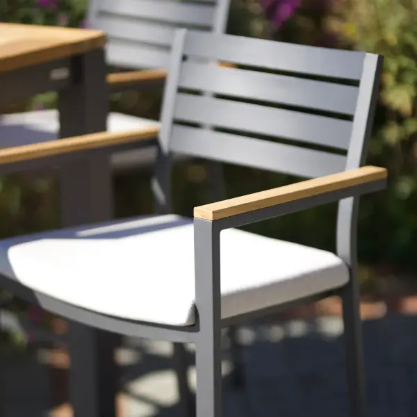 Elba Aluminum Bar Chair with Cushion - Image 8