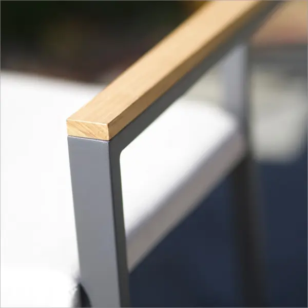 Elba Aluminum Bar Chair with Cushion - Image 9
