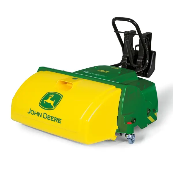 The rollyTrac Sweeper John Deere is a high-quality attachment sweeper that fits perfectly with all rolly toys children's pedal tractors with a front trailer hitch. With this functional sweeper, children can playfully keep their surroundings clean. The rollyTrac Sweeper John Deere features a collection container that reliably collects the sweepings. This container can be easily removed and emptied to make room for more. Thanks to its robust construction, the rollyTrac Sweeper John Deere is durable and robust. It can withstand intensive play and can be used outdoors without any problems. The sweeper is easy to assemble and can be effortlessly attached to the children's pedal tractor. With the rollyTrac Sweeper John Deere, children can playfully take on responsibility and learn to keep their surroundings clean. The sweeper promotes motor skills and an awareness of cleanliness and order. The attachment sweeper is an ideal accessory for all little tractor lovers who enjoy playing outdoors and want to be active. Fully functional sweeper with rotating brush roller Removable collection container Easy glide wheels Lifting lock bar Made in Germany View Product Manual