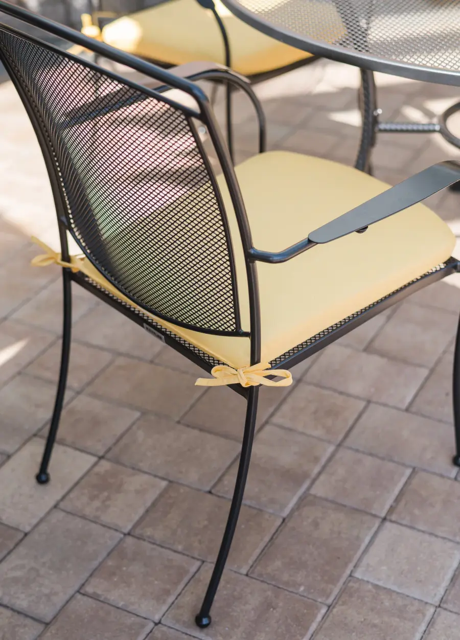 Seat Cushion With Ties - Jockey Red - Image 5
