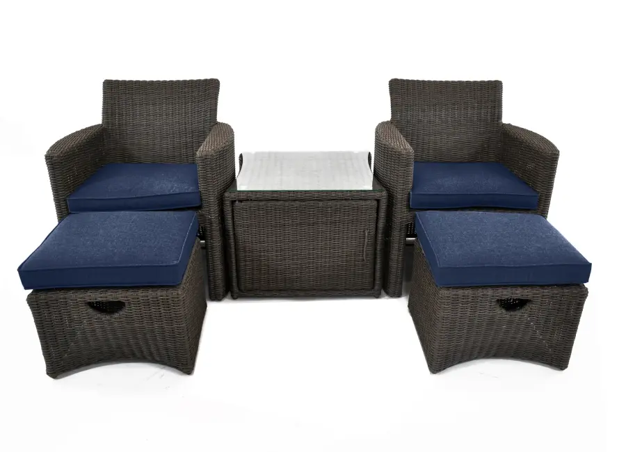 Cupido Wicker 2-Person Conversation Set with Cushions - Image 3