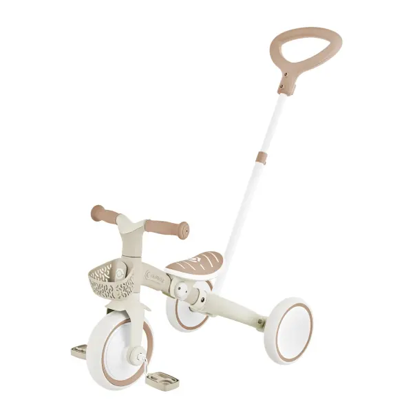 The Globber ECO Learning Trike transforms from guided trike to training trike to balance bike, supporting motor development from 12-36 months. Made from 100% recycled plastic with tool-less design for easy transitions. - alternate view