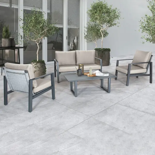 Larno Aluminum Outdoor Lounge Set - Image 6