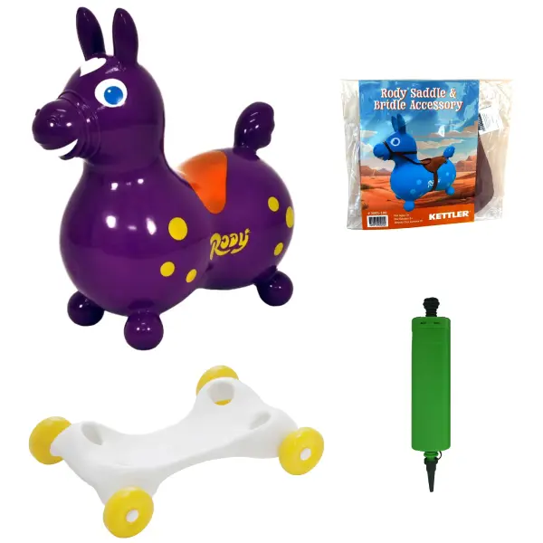 Rody Bounce Horse with Rocking Base and Saddle - Image 13