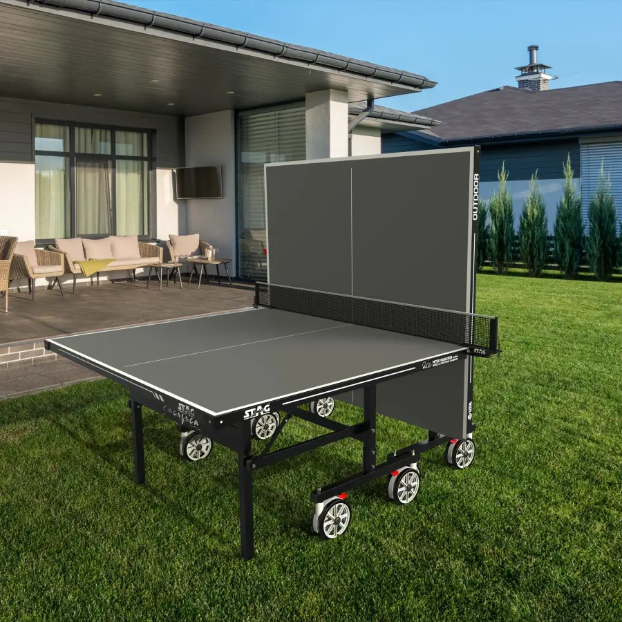 Pacifica Gray Outdoor Table Tennis Table - 4-Player Bundle - Image 5