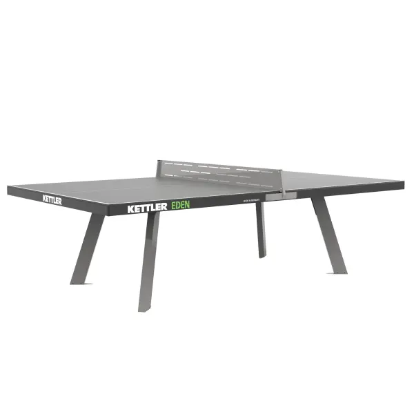 The KETTLER Eden is a commercial-grade, fully stationary table tennis table built for permanent outdoor installation. Manufactured in Germany with weatherproof materials and exceptional durability.