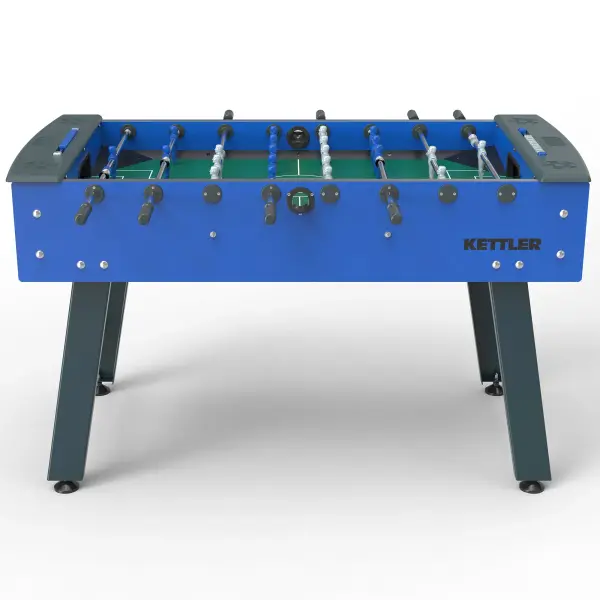 Italian-crafted foosball table featuring weather-resistant KETT-TEC playfield, telescopic steel rods with anti-rust chrome plating, and commercial-grade construction. Perfect for year-round entertainment in any environment. - alternate view