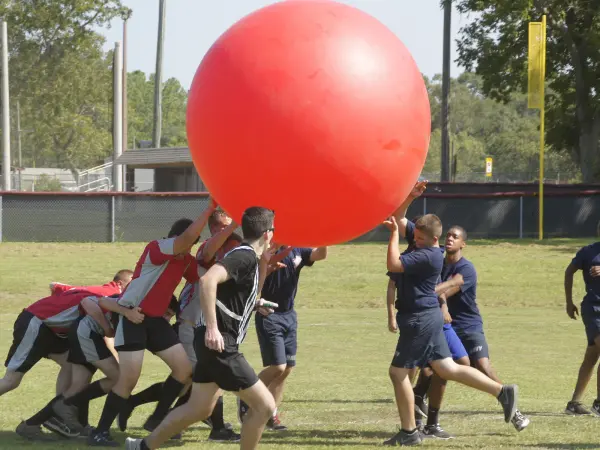 The Gymnic Megaball is a massive 72-inch exercise ball perfect for group fitness, choreographed performances, and creative events. Made in Italy with exceptional quality, it creates visual impact while fostering teamwork. - alternate view