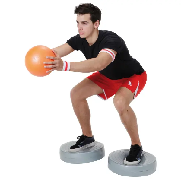 The Gymnic Stability Wheel is a versatile proprioception board designed for balance training, rehabilitation, and athletic conditioning. Adjustable inflation allows customization for different skill levels. - alternate view