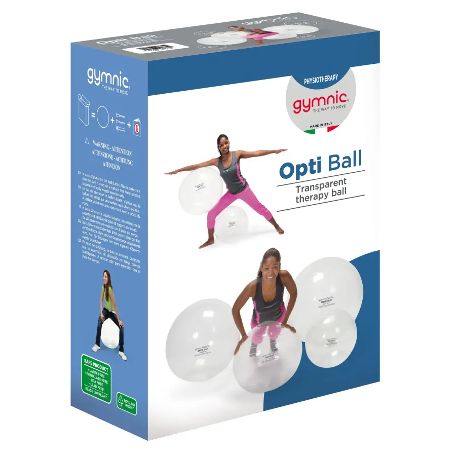 Gymnic Opti Ball 75cm Transparent Exercise Ball - Image 3