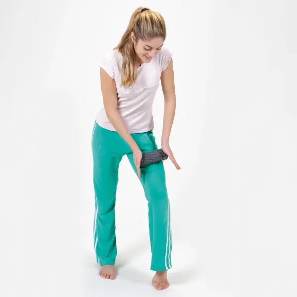 The Gymnic Activ Roll is a compact massage roller with soft bumps designed for comfortable therapeutic massage. Made in Italy from latex-free, phthalate-free vinyl, it's ideal for reflexology and relaxation. - alternate view