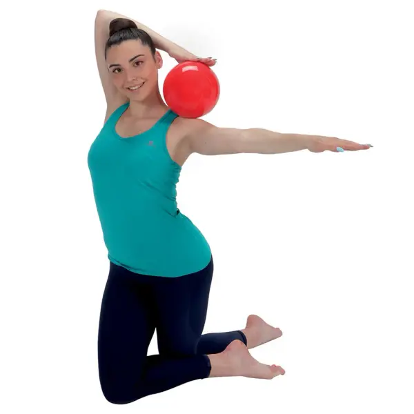 The Ritmic Ball 280g offers a beginner-friendly approach to rhythmic gymnastics training with its reduced weight design. Made from durable, latex-free vinyl, it helps develop coordination and muscle memory while minimizing strain. - alternate view