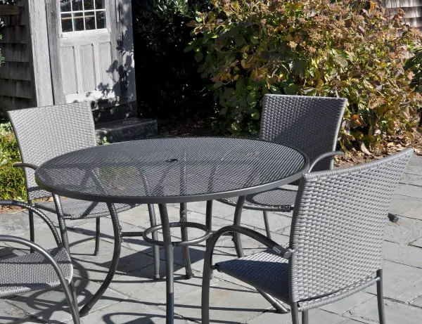 Pilano Woven Stackable Arm Chairs - Set of 6 - Image 4