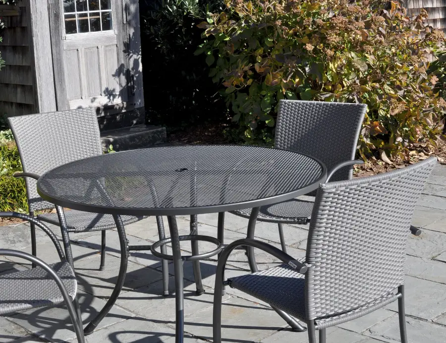 Pilano Woven Stackable Arm Chairs - Set of 6 - Image 4