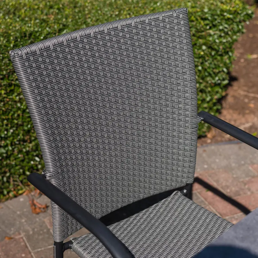 Pilano Woven Stackable Arm Chairs - Set of 6 - Image 7