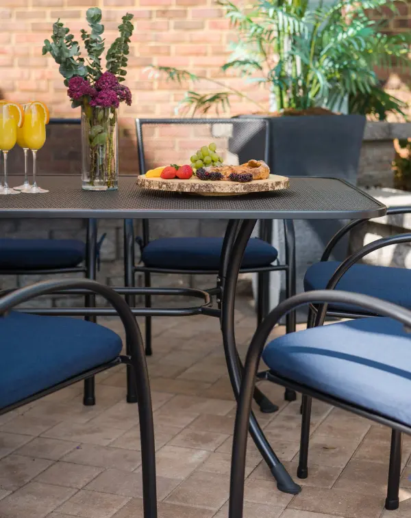 Pilano 7-Piece Wrought Iron Outdoor Dining Set - Image 3