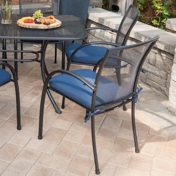 Pilano 7-Piece Wrought Iron Outdoor Dining Set - Image 4