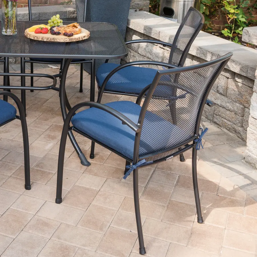 Pilano 7-Piece Wrought Iron Outdoor Dining Set - Image 4