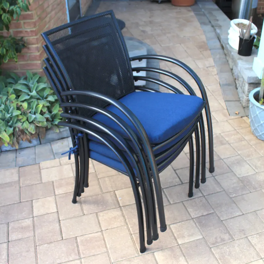 Pilano 7-Piece Round Wrought Iron Dining Set - Image 4