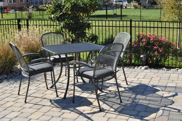 Carlo Wrought Iron Stackable Arm Chair - Image 5