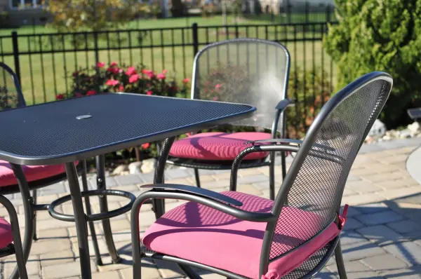 Carlo Wrought Iron Stackable Arm Chair - Image 7
