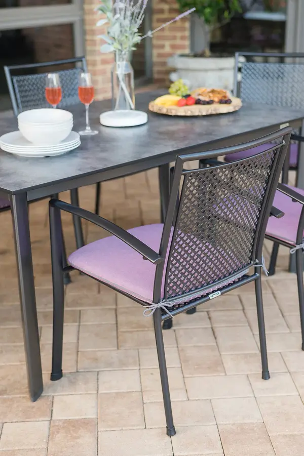 Reno 7-Piece Wrought Iron Outdoor Dining Set - Image 7