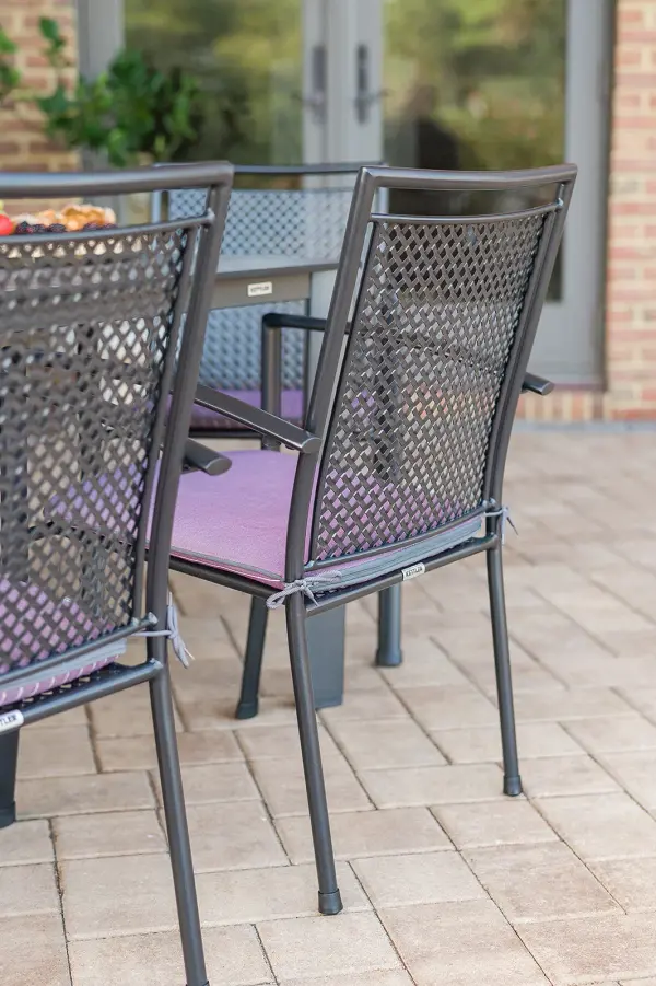 Reno Wrought Iron Arm Chair - Set of 4 - Image 7