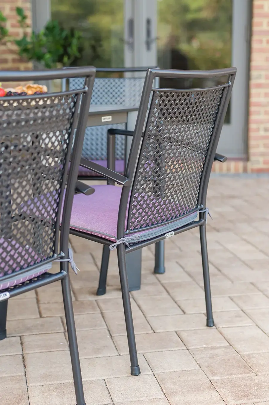 Reno Wrought Iron Arm Chair - Set of 4 - Image 7