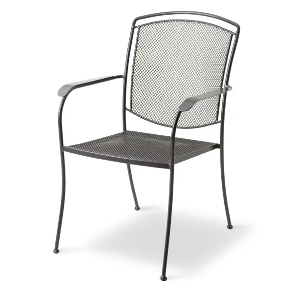 Henley 5-Piece Wrought Iron Mesh Dining Set - Image 9