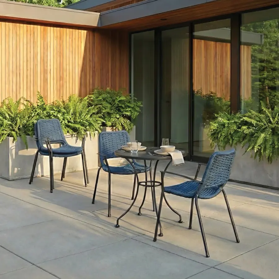 Metro Rope Stackable Arm Chair Set of 4 - Image 4