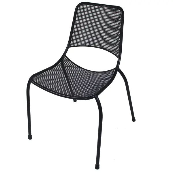 The Metro Armless Chair combines contemporary style with commercial-grade durability. Features contoured seating, weather-resistant Electrotherm coating, and stackable design for easy storage. Ideal for patios and outdoor dining.