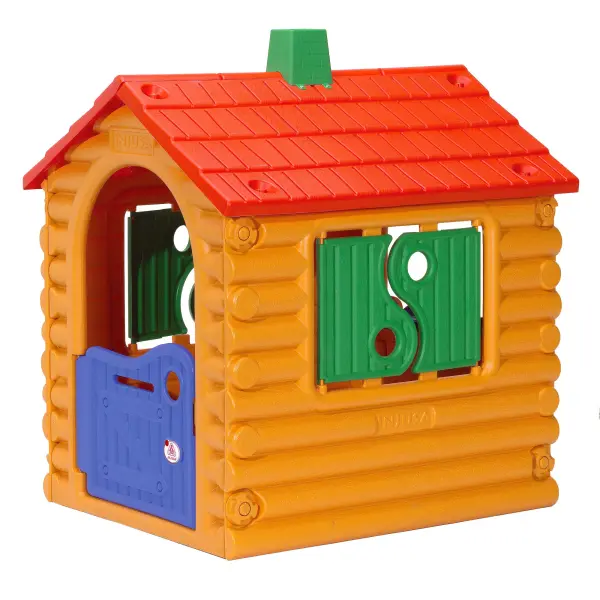The Hut Playhouse brings outdoor adventure to life with its authentic log cabin design, functional half door, shuttered windows, and serving counter. Perfect for imaginative play and social interaction.
